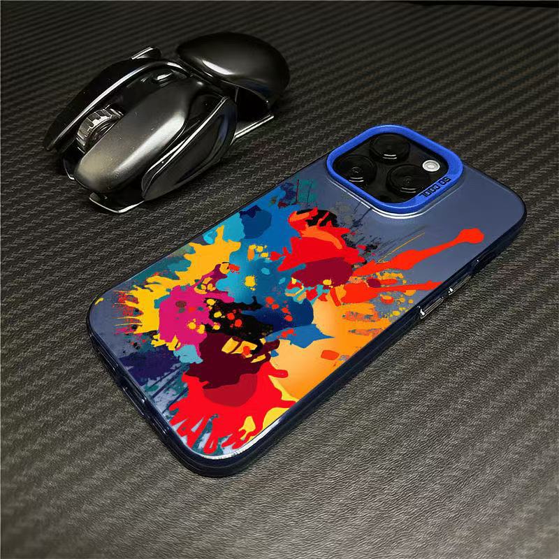 The new splashing ink is suitable for iphone17 mobile phone case Apple 15promax/14 anti-drop 13pro16 Europe and America