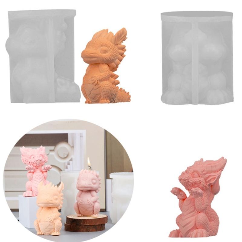 Flexible Silicone Mold Handmade Scented Candle Mould Dragon Shape Aromatherapys Jewelry Mold Home Decoration Mold