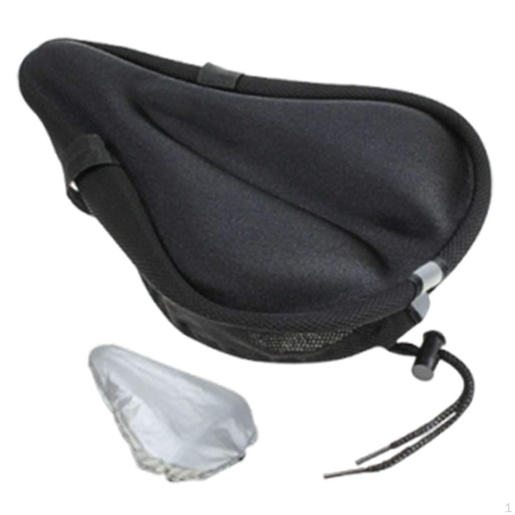 Bicycle Seat Cover, Non-Slip Wide Padded Breathable Wear-Resistant Bike Cover for Stationary