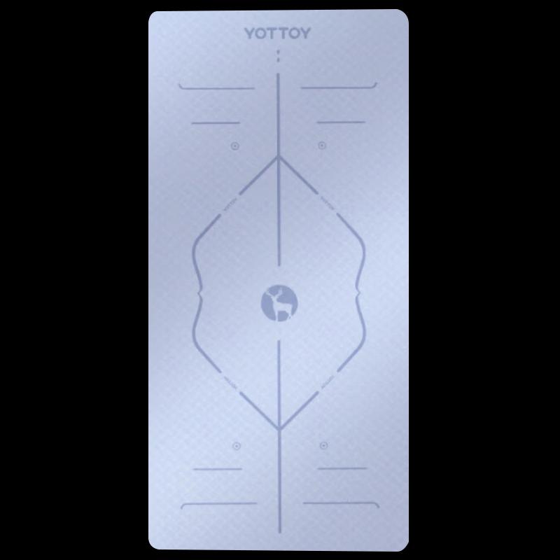 Yottoy Thickened Anti-Slip Home Fitness Mat with Alignment Lines