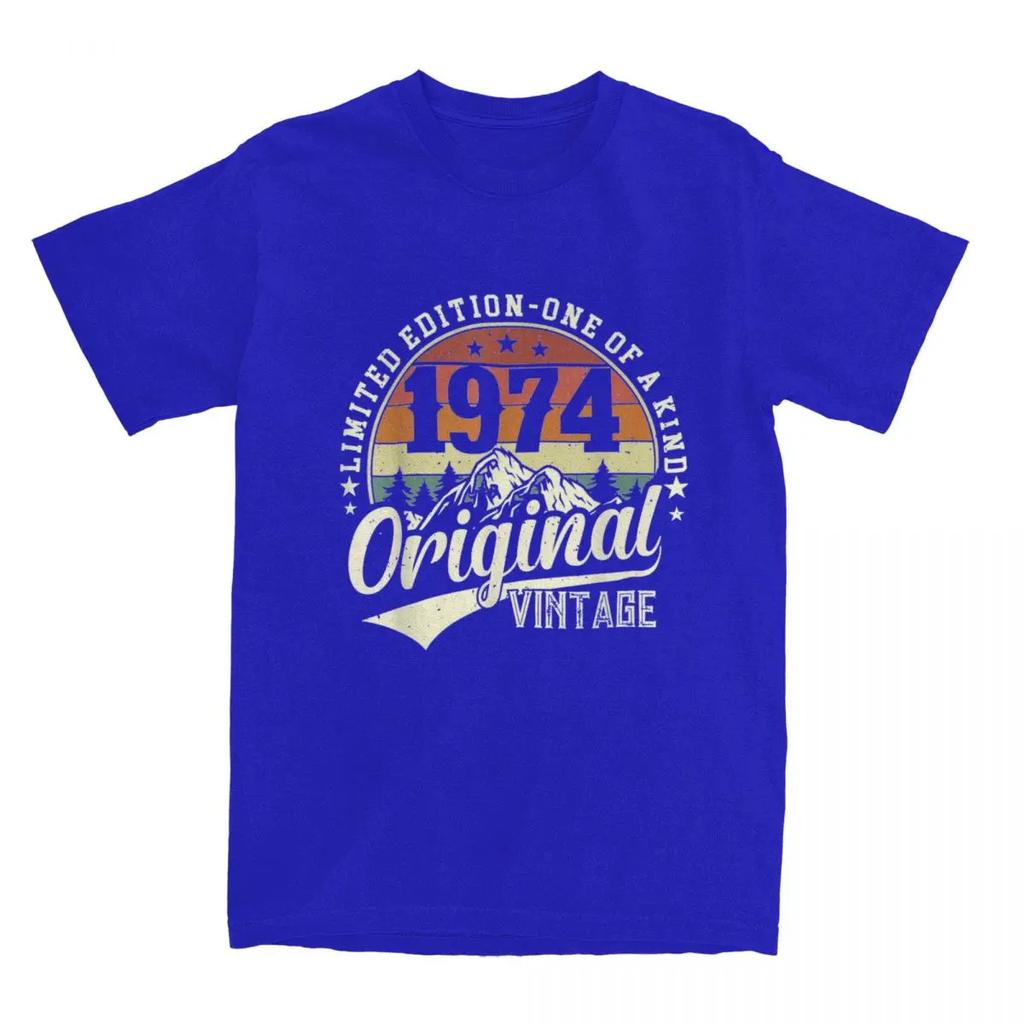 Men Women 50th Birthday Gift For People Born In 1974 Shirts Accessories Hipster Cotton 50 Years Old T Shirt Tee Clothing Printed