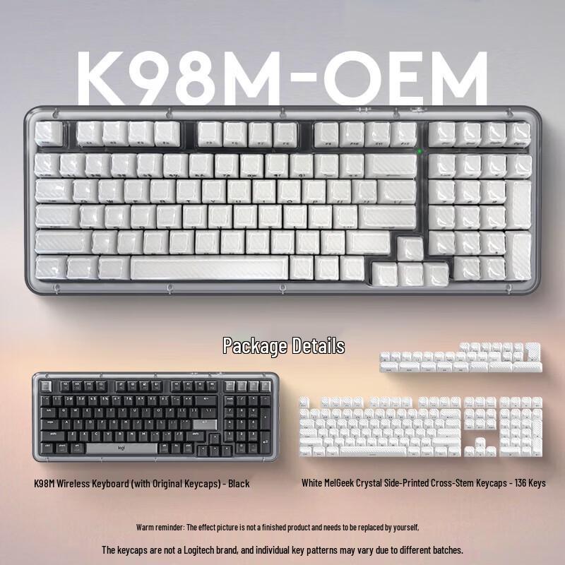 Logitech K98M Ice Crystal Series Wireless Custom Mechanical Keyboard