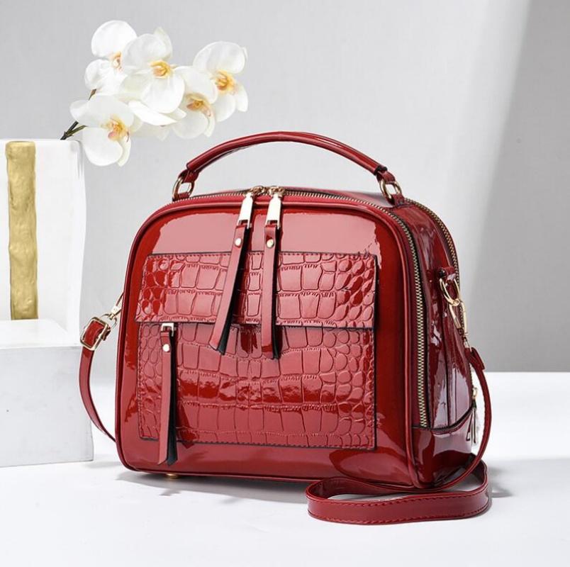 Fashi Bright Leather Ladies Handbag Versatile Women's Crossbody Bags New Women's Shoulder Bag Lacquer Leather Women's Bag