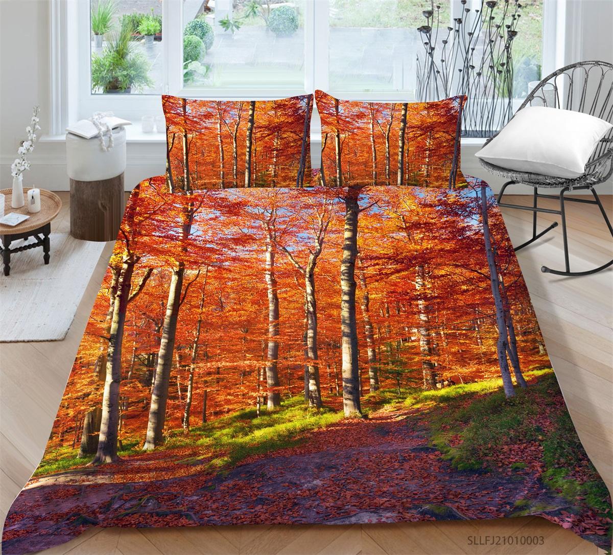 

3D богемное постельное белье с принтом, односпальная двуспальная кровать, полноразмерная наволочка с тропическим узором и пододеяльник, удобное украшение для дома EU Single 135x200cm