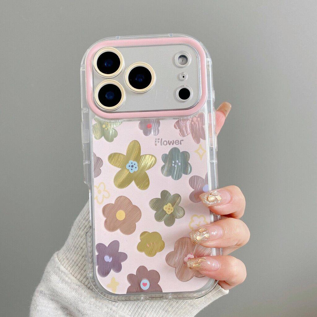 Spring Flower is suitable for Apple 17 feather cream mobile phone case iPhone16promax cartoon 15/14 personality