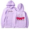 Moletom com Capuz e Ombro Caído com Estampa de Logo Feminino Tendência 2024 Sportswear, Millennium