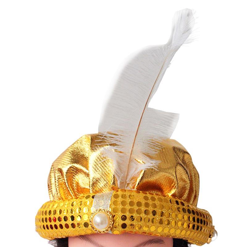 Aladdin Hat Halloween Masquerade Children Party Myth Arab Hats Stage Show Cosplay Costume Props For Holiday Dance Performances