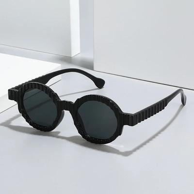 New Fashion Round Sunglasses Women Double Green Gradient Color Shades UV400 Men Punk Trending Sun Glasses