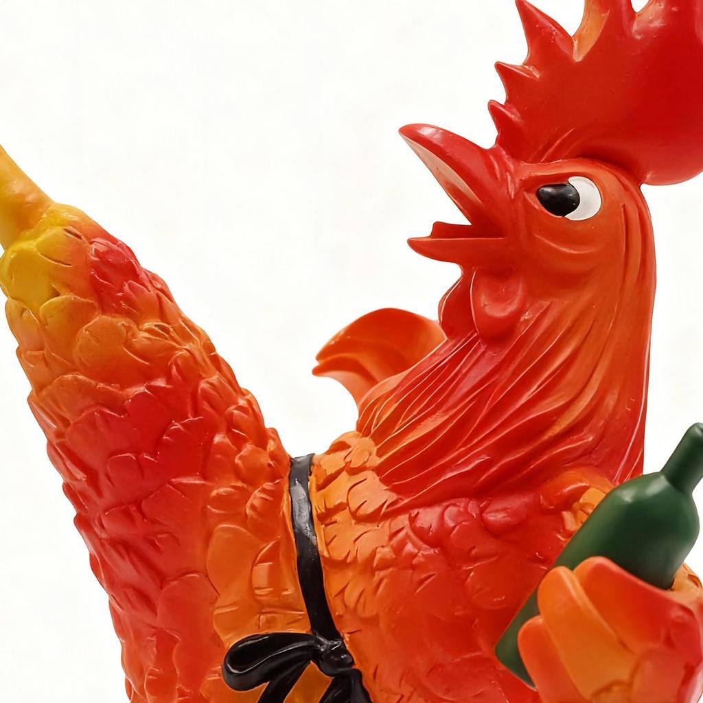Chicken Figurines Abstract Collectible Kung Fu Rooster Statues Indoor Table Decor Kung Fu Chicken Sculpture For Living Room