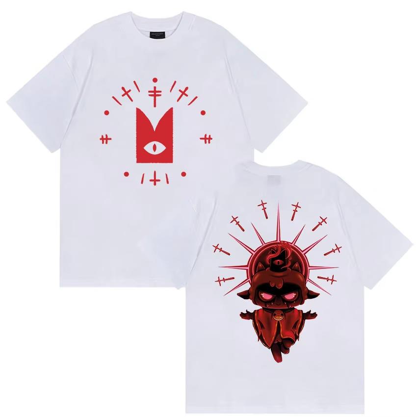 Cute Cult of The Lamb Game Fans T Shirt Unisexs Women Vintage High Quality Fashion Tshirts Cosplay Clothing Short Sleeve Tshirt