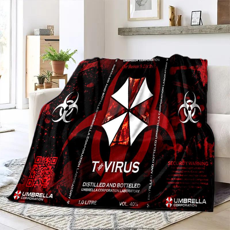 The sci-fi game Resident Evil features the Umbrella Corporation blanket a soft home furnishing nap decoration a warm Sherpa blanket for all seasons U3
