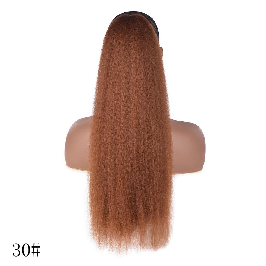 22 Inch Long Afro Kinky Curly Ponytail Synthetic Hair Pieces Drawstring Ponytail Hair Extensions False Hair Pieces
