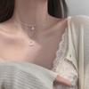 Korean Style Star Moon Butterfly Pendant Choker Necklace Double Layer Clavicle Chain For Women Girl Jewelry Accessories