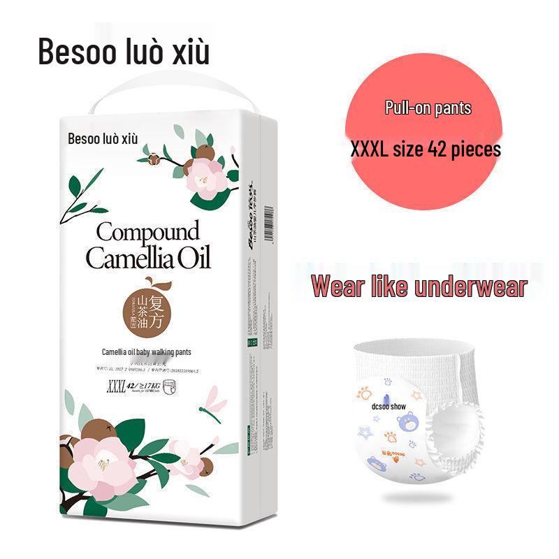 Aceite de Camelia de Alta Calidad Bei Xiu para Bebé con Antirojeces - Pañales Pull-Up