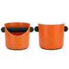 Mini Coffee Grounds Container NonSlip Straight Port Household Grind Bucket Knock Bin Box(Orange )