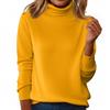 Maglione da Donna a Collo Alto Senza Cuciture, Manica Lunga in Lana, Vestibilità Slim, Temperamento
