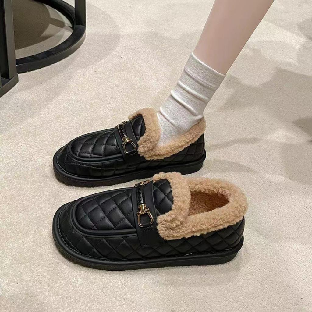 Ladies, Warm Shoes, Cotton Shoes, Non Slip Shoes, Wear-resistant, Comfortable Shoes, Soft Soled Shoes, Plush Cotton