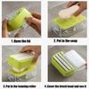 Soap Container Foaming Soap Box With Roller Clothes Scrubbing Solution With Draining Rack For Camping Dormitory Sink Counter