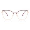 Full Rim Cat Eye Red Rose Gold Smartbuy Collection Greta L118a Fashion Women Eyeglasses