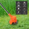 Weed Eater Electric Weed Mower Cordless Trimmer Telescopic Rod Home Weed Eater Cutter Rechargeable Handheld Lawn Mower with 2 Batteries (12V 2.0Ah)