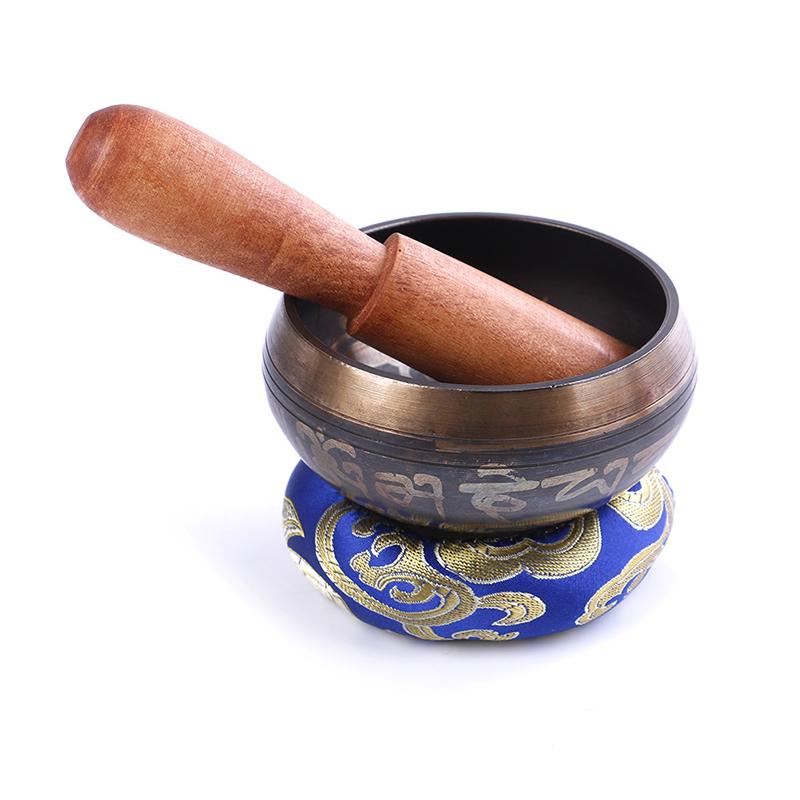 Tibetan Singing Bowl Mat Himalayan Hammered Chakra Meditation Religion Belief