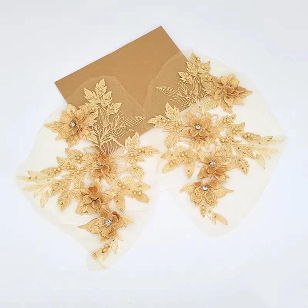 Luxury 3D Flower Patch Flower Embroidery Flower Embroidered Patches  Bridal Gown Decor