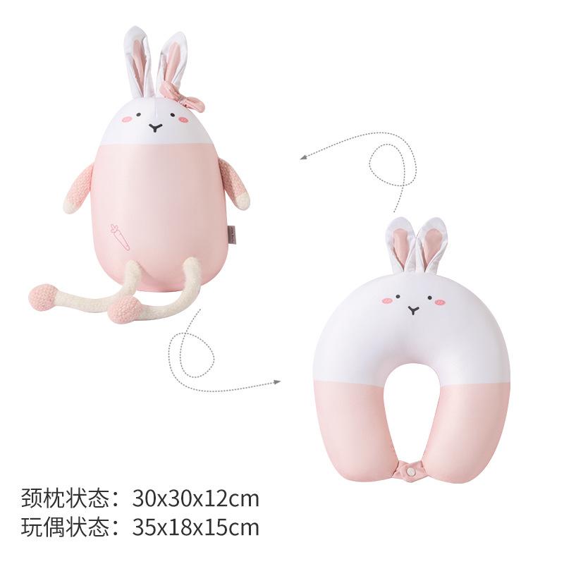 Deformable U-shape Travel Pillows Airplane Penguins Cushion Plush Toy Neck Pillow Car Office Nap Headrest 2-in-1 neck pillow