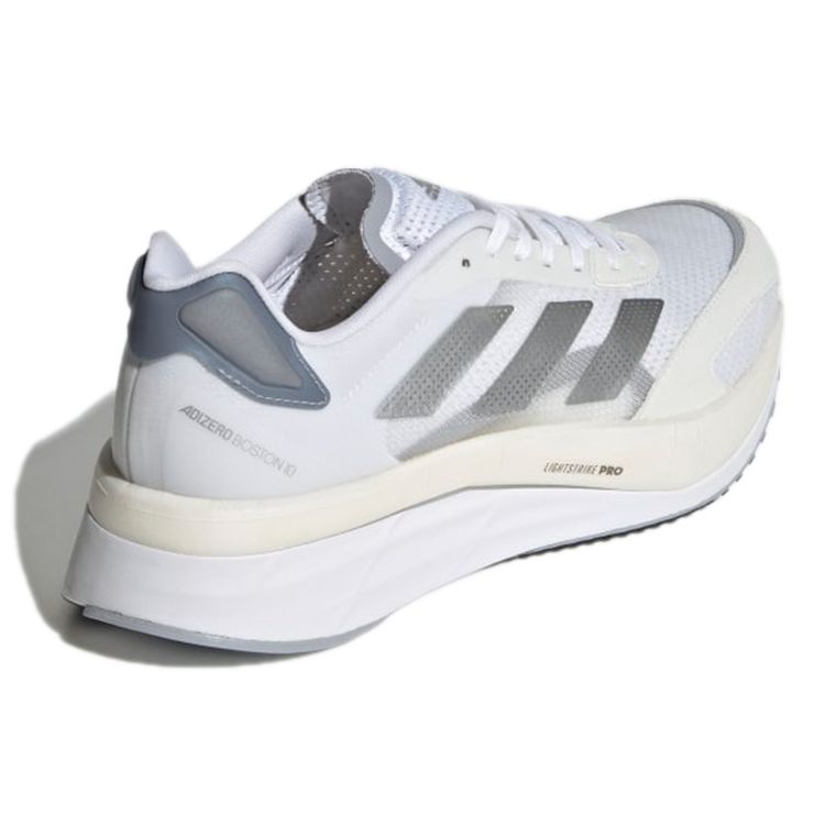 Adidas  Adizero Boston 10 White Silver Metallic Women Sneakers Cloud-White Halo-Silver GY0907