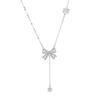 Bow Tassel Necklace Niche Exquisite Mori Small Fresh Ins Cold Wind Accessories Women Premium Durable Quality Useful
