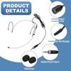 Uxcell Earhook Headset Microphone, Double Over-Ear, Omnidirectional Wired Condenser Microphone with 3.5mm Female Plug, 1.2m Cable, Black