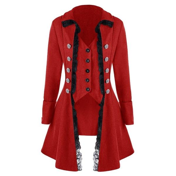 Medieval Women Autumn Coat Long Jacket Gothic Steampunk Hooded Steampunk Jacket(S-3XL)