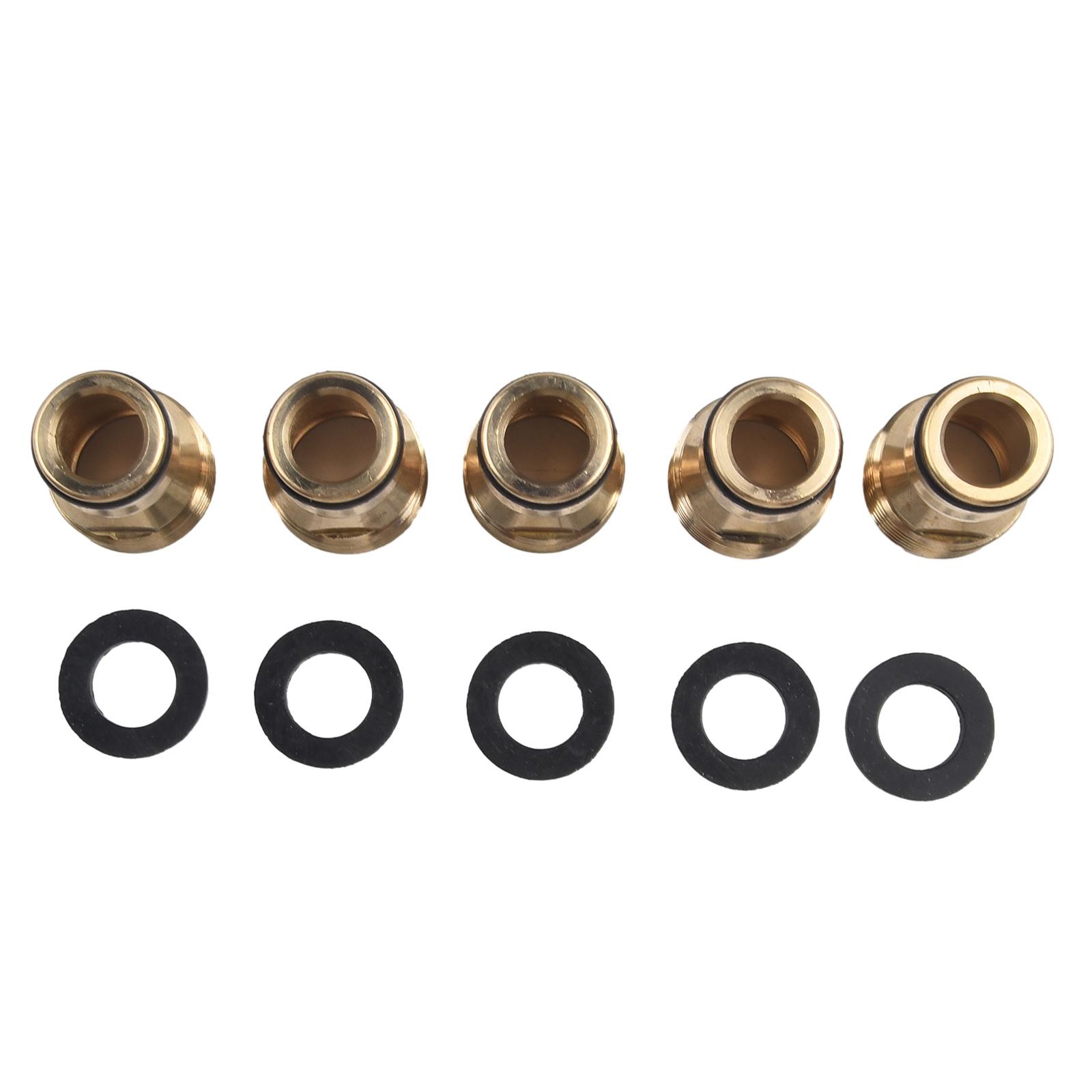 Brass Adaptors Brass Tap Adaptors Male 1/2” 12mm Quick Adaptors 5pcs External Thread Fitting Hose Garden Watering Connector China Mainland