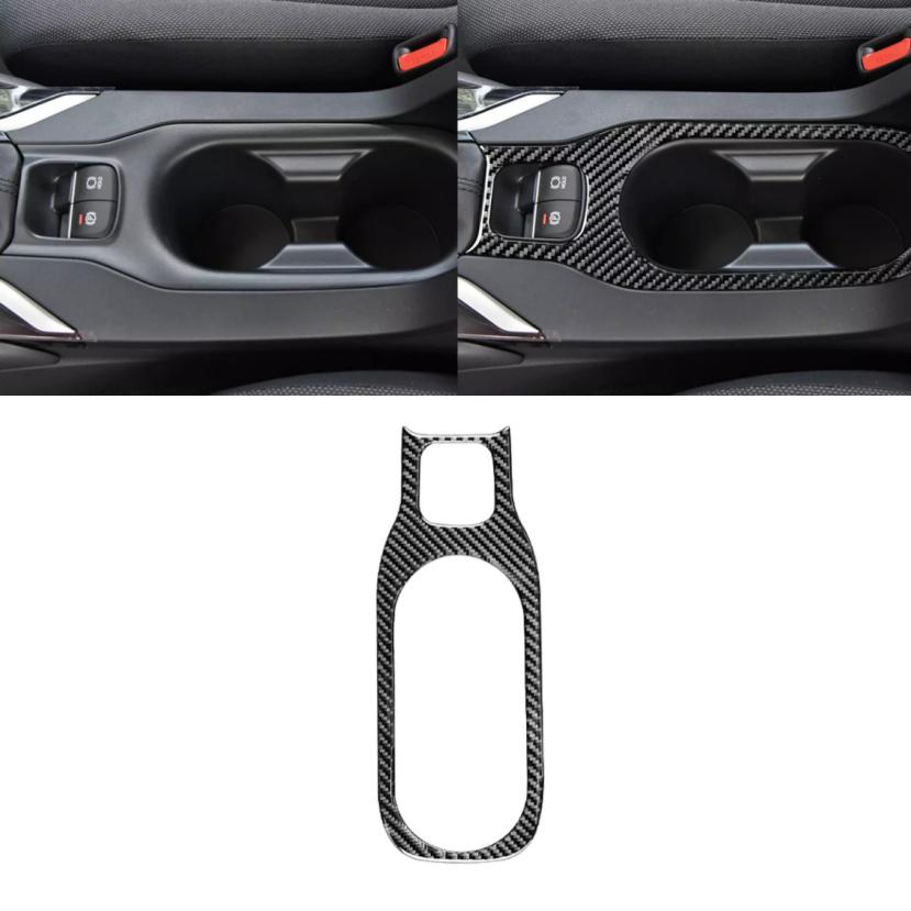 Real Carbon Fiber Water Cup Holder - For Toyota Corolla Center Console