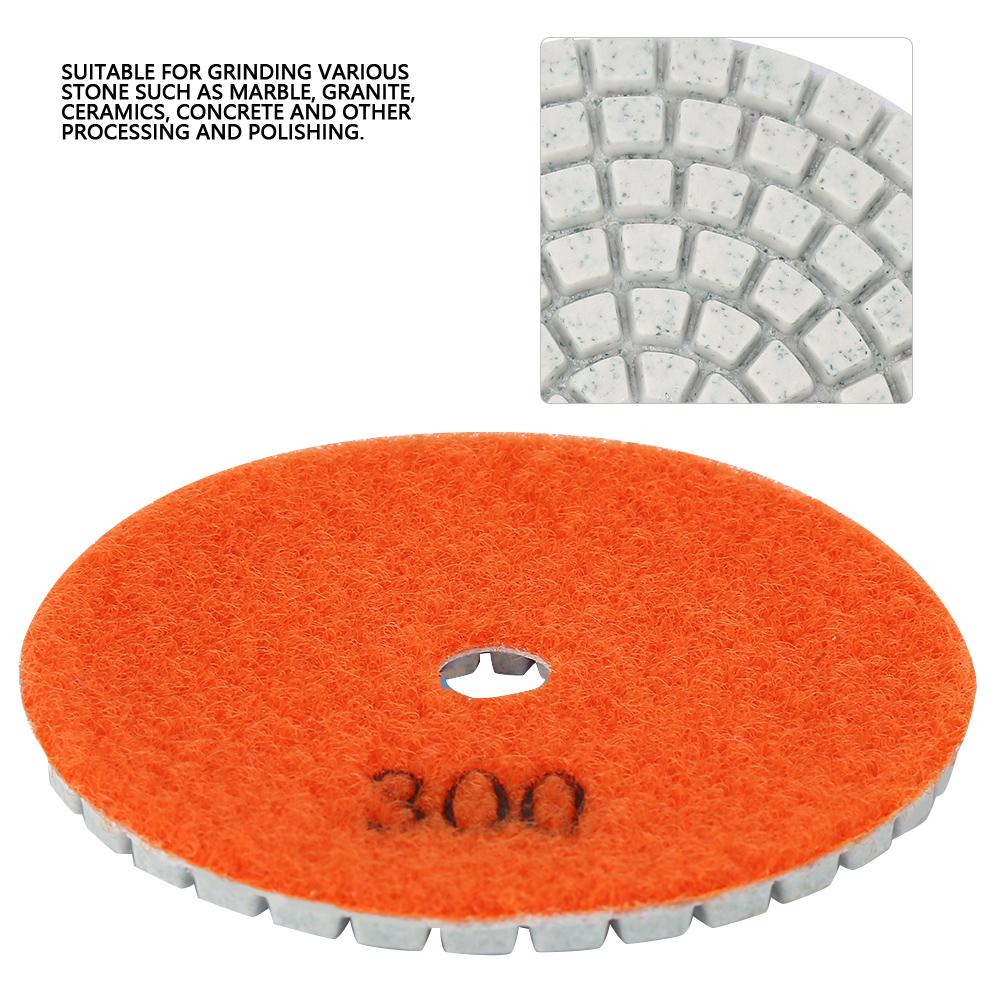 3inch Round Diamond Polishing Pad Granite Marble Grinding Disc Wet Polisher Tool (300#)