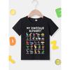 European Sizes Summer Boys Fashion Kids T-Shirt My DinosaUR Alphabet Dinosaur Print Cute Short Sleeve Casual Top