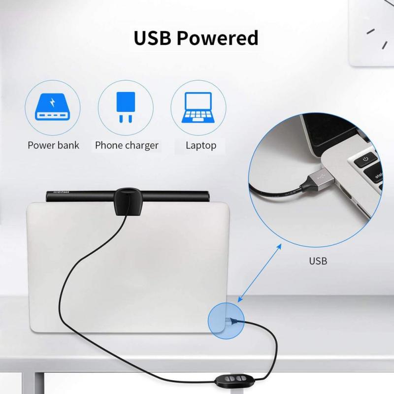Computer Monitor Light Bar Remote Control Multiple Screen Lamp USB Powered, E-Reading LED Hanging Light for Office/Home