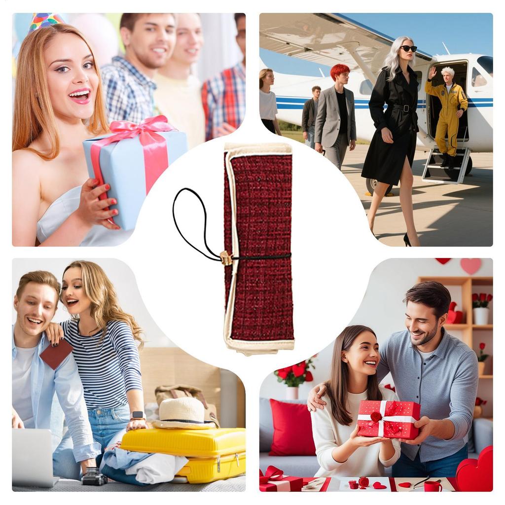 Travel Jewelry Case Organizer Roll Portable Pouch Bracelets Rings Travel Storage Case For Earrings Rings Bracelets Watch