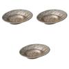 Set of 3 Gold Crystal Oval Bowls X X Oval Bowls by Setomonohonpo [23.5 20.8 4.5 Cm]