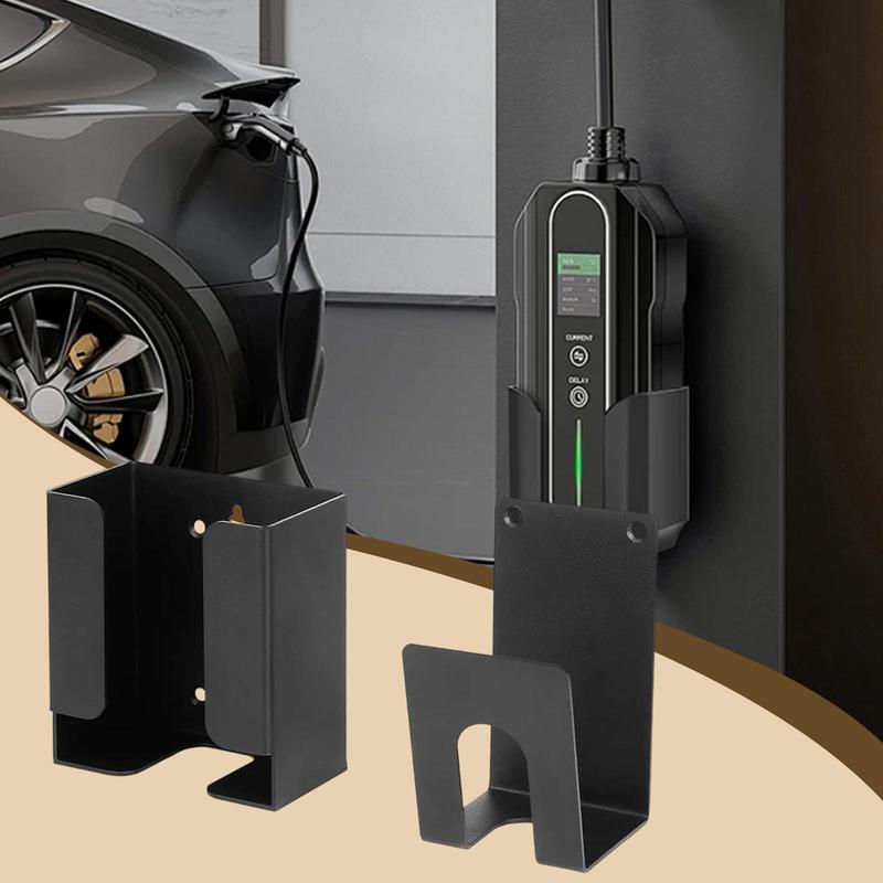 EV Charging Nozzle Dock J Hook Wall Mount Electric Car Charger Holder Waterproof Cover for Parking Space