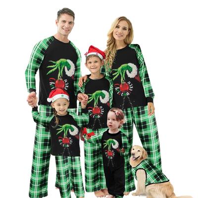 Christmas Print Family Set Long Sleeved Top And Pants Family Set Parent-child Outfit