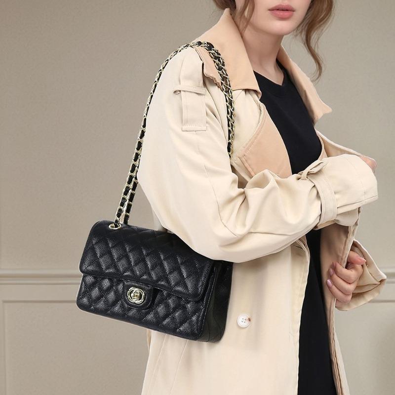 Kaviaar enkele schouder okseltas dames nieuwe dames tas high-end diamanten kettingtas kleine vierkante tas