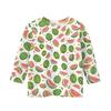 Tops à manches 3/4 pour enfants T-shirt imprimé décontracté Col rond Pull Blouse