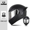 Full Face Racing Helmets Winter Warm Double Visor Flip Up Motorcycle Helmets Motorbike DOT Approved Modular Helmet