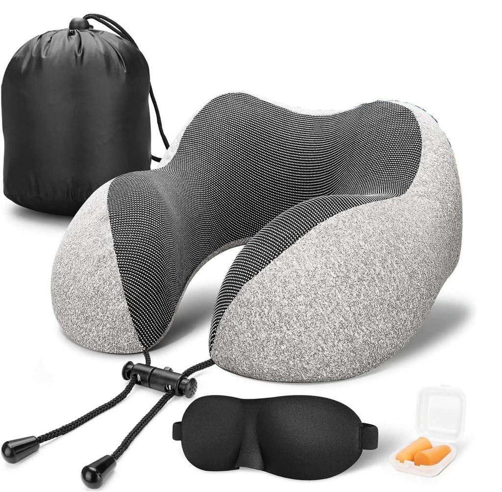 Poduszka w kształcie litery U. Bawełniana poduszka podróżna z pamięcią kształtu. Poduszka pod szyję. Poduszka do drzemki w samolocie samochodowym. Przechowywanie tkaniny magnetycznej. Poduszka w kształcie litery U