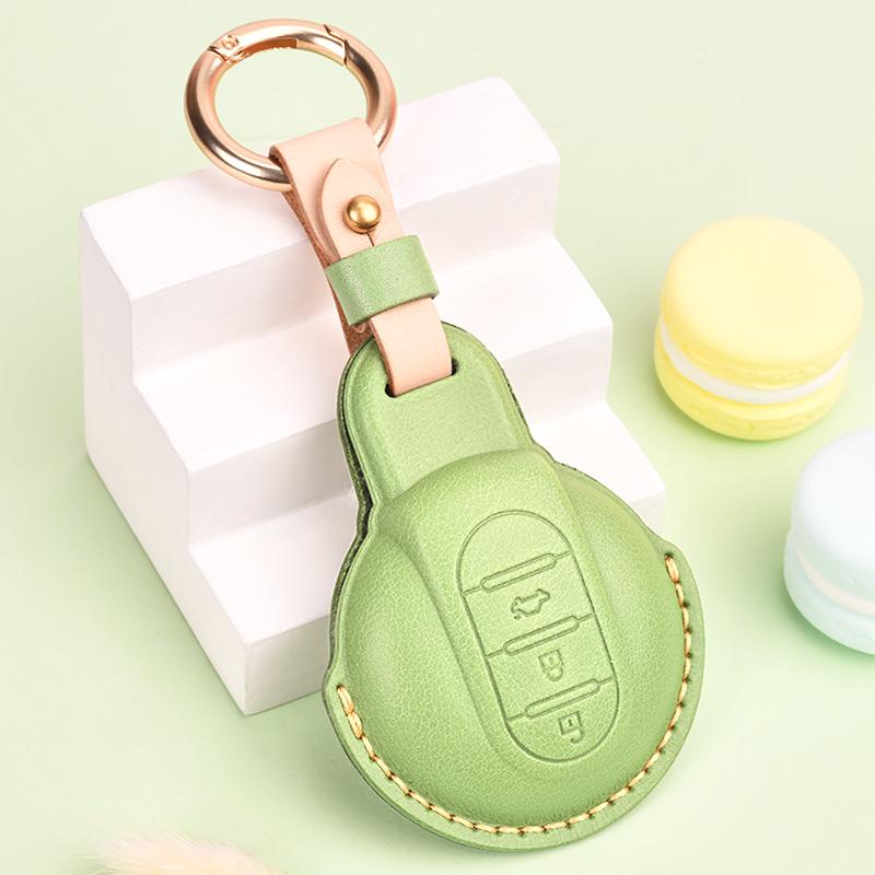 Leather Car Key Case for Cooper Mini F54 F55 F56 F60 Key Case