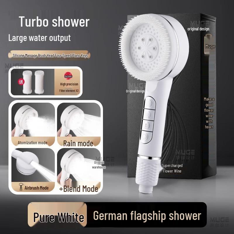 Filtered Booster Handheld Shower Head with Large Output