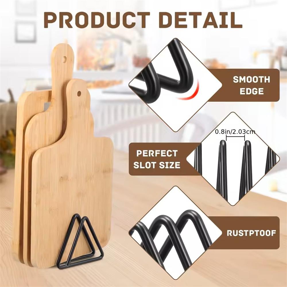 Metal Cutting Board Stand Versatile Rack For Cutting Boards Kitchen Storage Rack Space-Saving Kitchen Storage Organizer For Pot
