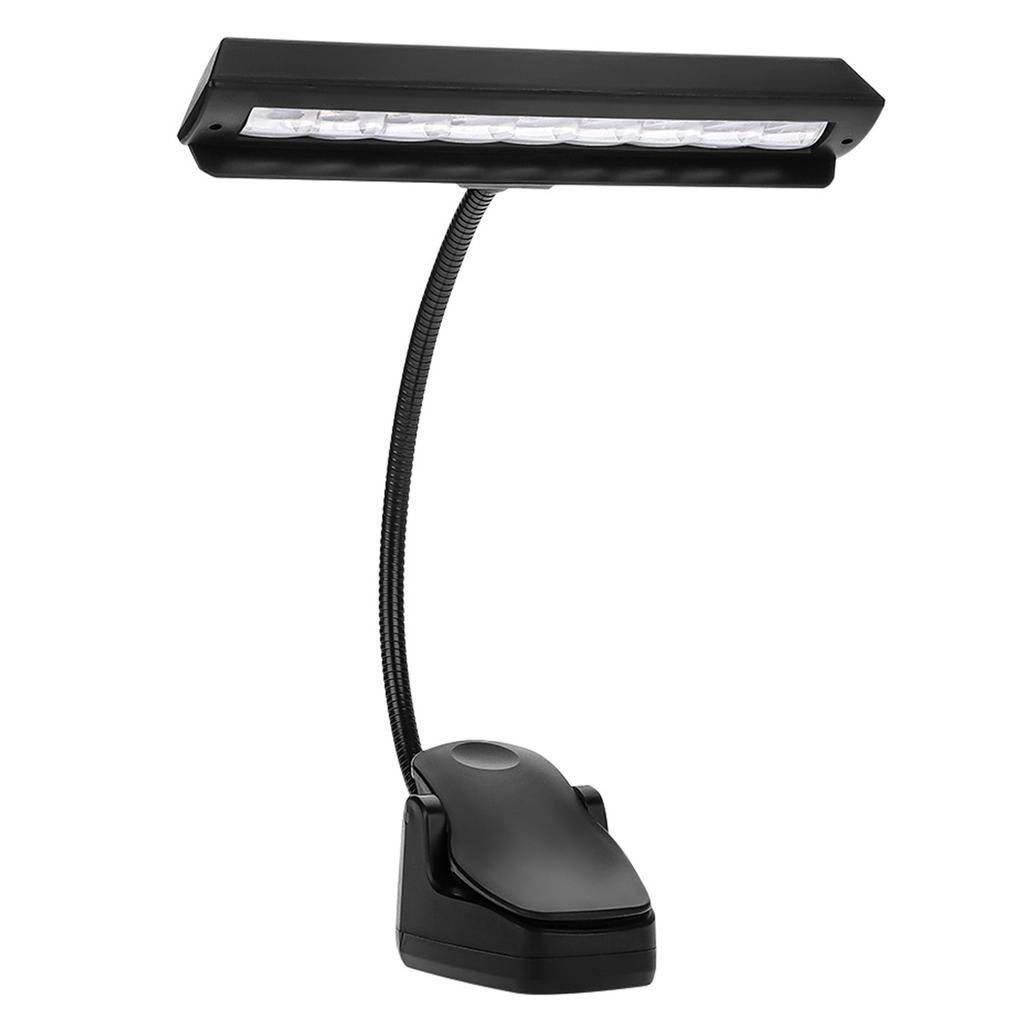 Portable Flexible 9 LEDs Clip On Music Stand Light Bedroom Reading Desk Lamp