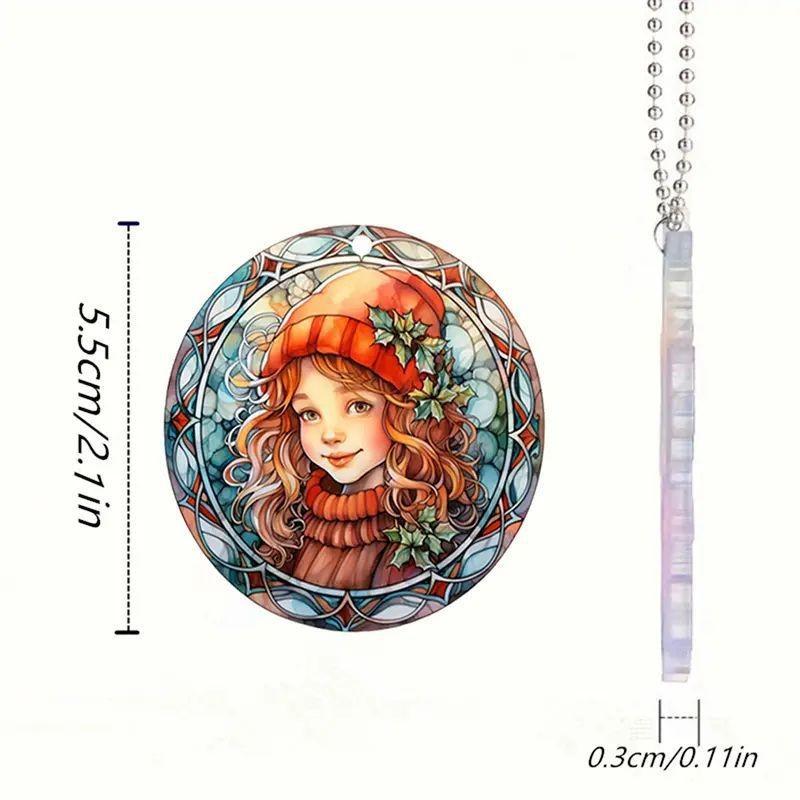 

2d Забавный Акриловый Плоский Брелок для Украшения Машины для Дома и Автомобиля