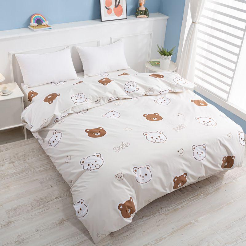 

Waterproof Quilt Cover Four-Piece Anti-Urine Anti-Cat Urine Anti-Mite Quilt Cover Anti-Cat Hair Non-Stick Elderly Kids Kindergarten Mattress Quilt cover 150*200 Smiling Bear [Quilt Cover]]